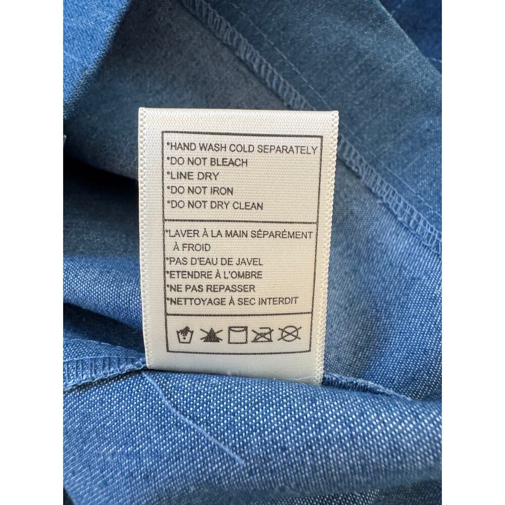 Betsey Johnson Blue Denim Full Zip Sweetheart Neck Bodycon Overall Mini Dress - Picture 10 of 10